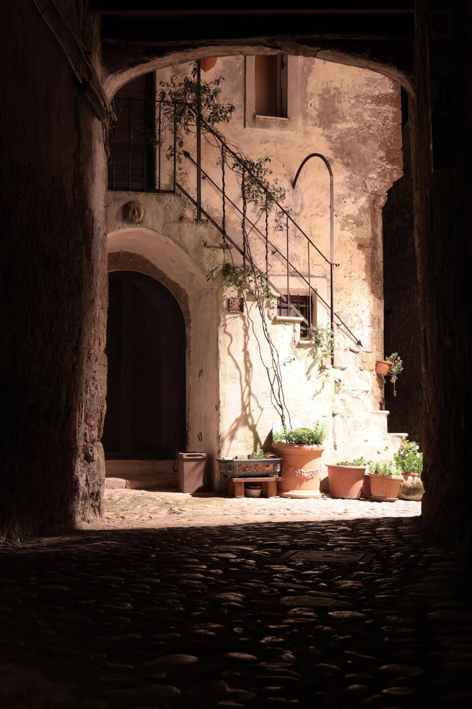 Gassen in der Altstadt, Calcata Vecchia