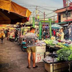Thailand pur am Markt von Phimai