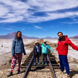 Sur la ligne de chemin de fer pour transporter les minerais boliviens vers les ports chiliens.