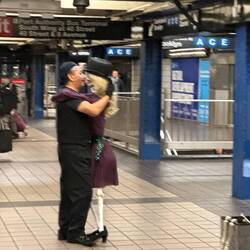 Dancing in the Subway (take a good look at his date)