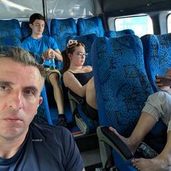 We were all hot and bothered after a long and sticky journey