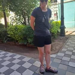 Die neuen Schuhe wurden gleich einmal stolz eingeweiht