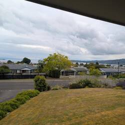 View of Lake Taupo from the kitchen