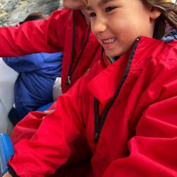 Alina loved it. Massive swells were like a roller coaster!