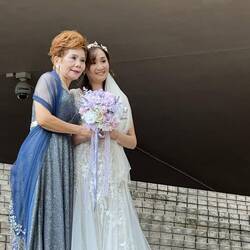Wedding pictures in progress.