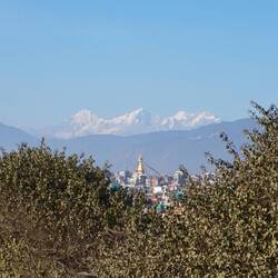 Selten zu sehen, die Gipfel des Himalayas