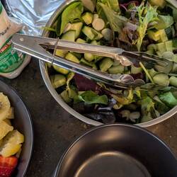 Of course, Audrey brought a salad