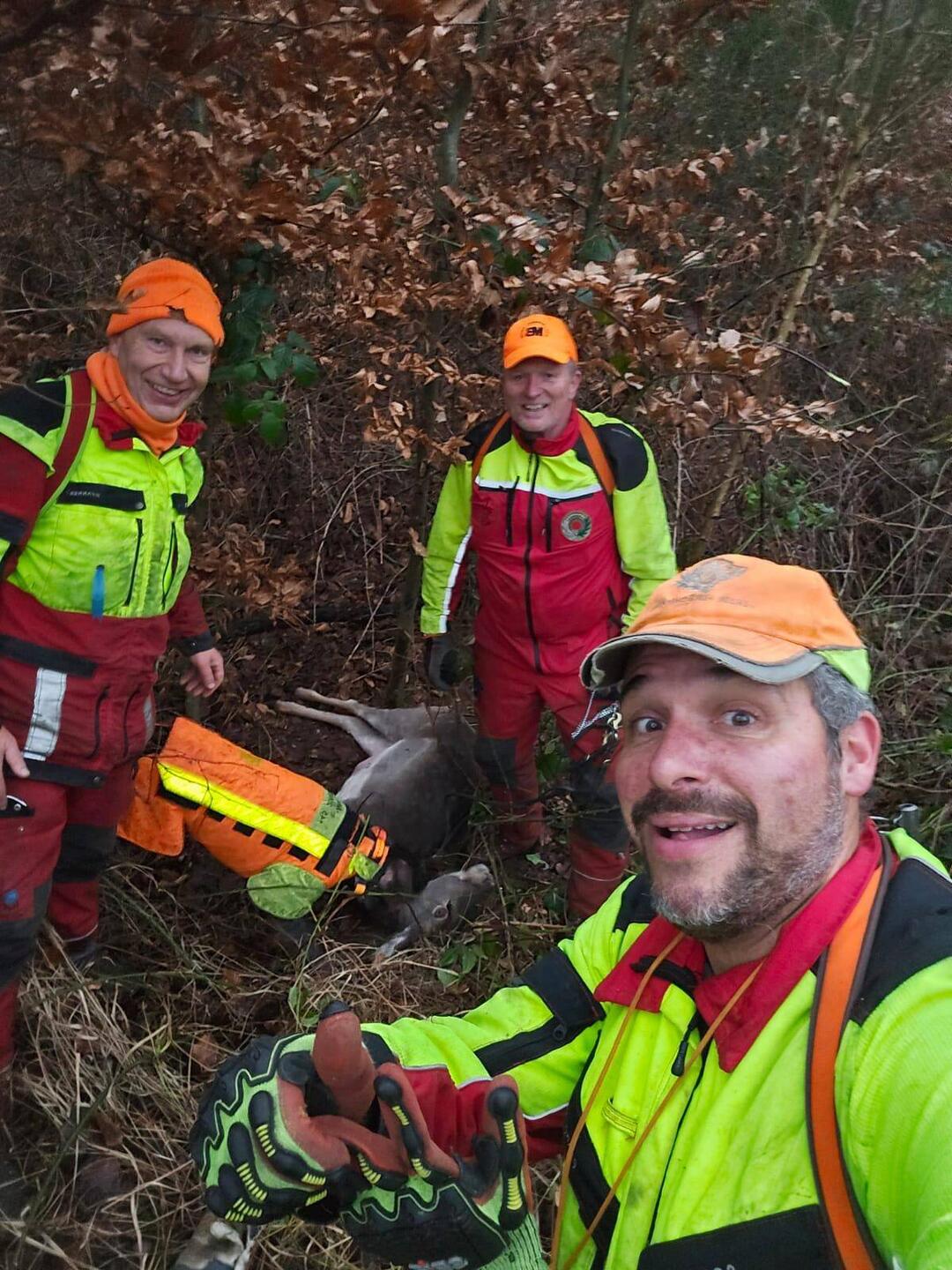 ... im Teamwork dreier Schweißhundeführer zur Strecke gebracht!!