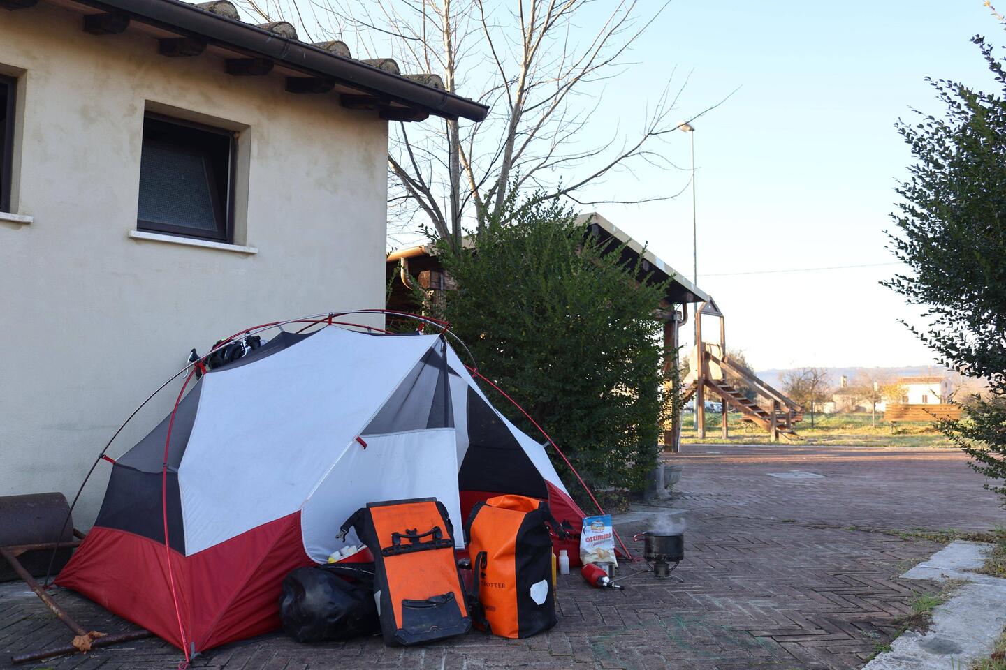 Zeltplatz der letzten Nacht