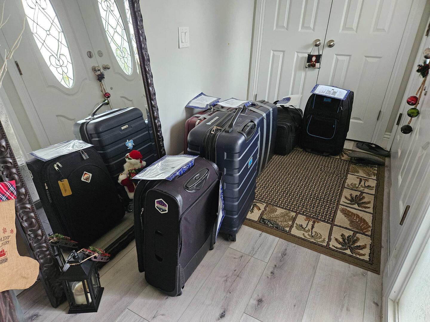 Bags awaiting pickup