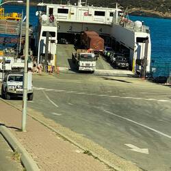 Coming off the ferry