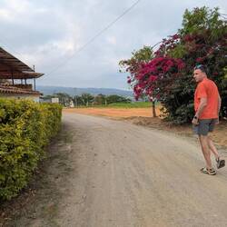 We woke up early and planned on walking to a nearby cafe