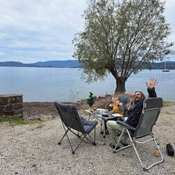 Nikolausfrühstück mit Ben u. Yvonne, natürlich Omelett ala Ingo