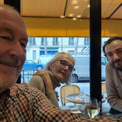 Brasserie Pastis with Asidine, Sylvie's nephew