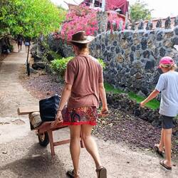 Thankful for Molly's muscles to get 50kg off cement to/from the water taxi and to the house