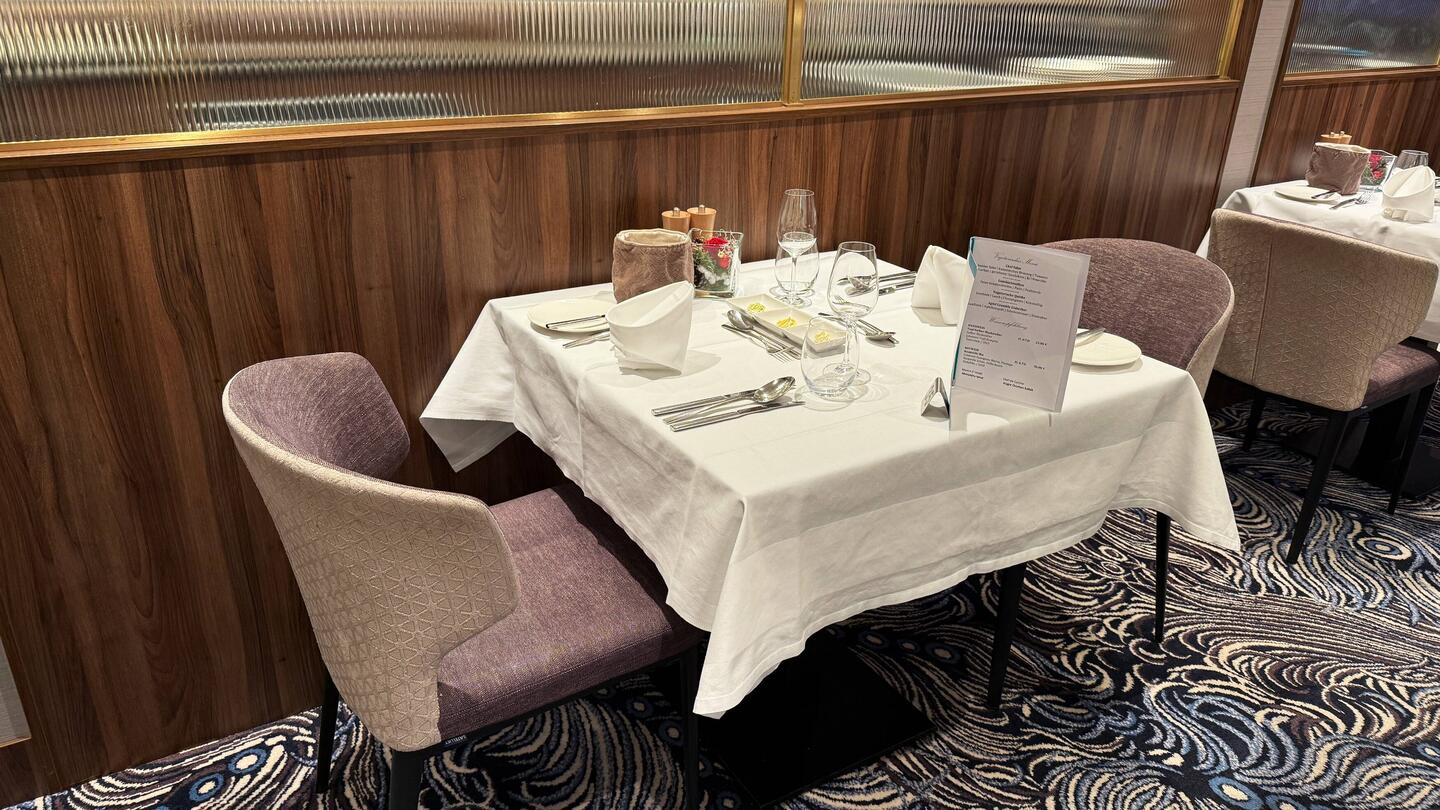 Unser Tisch zum Abendessen