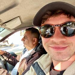 Mein Taxifahrer, sehr aufmerksam und nett