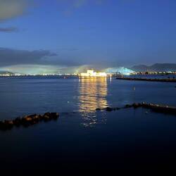Blick auf das Bourtzi von Nafplio
