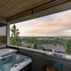 The view from the bedroom balcony is gorgeous.