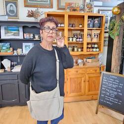 Waiting for our coffee