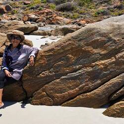 A bit of a rest after a long beach walk...not a shag on a rock as Nick named this photo 🙄