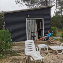 Abendessen vor unserem Cabaña