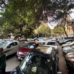 Parkchaos, teils in Doppel- und Dreifachreihen