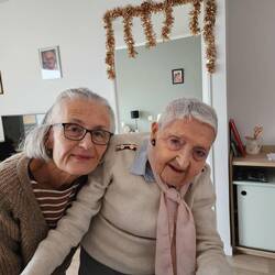 With Mum Gisele after being apart for so long