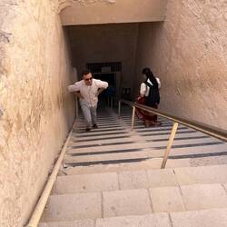 sehr steiler Abstieg