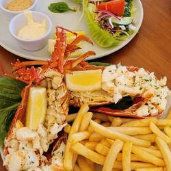 Delicious crayfish lunch