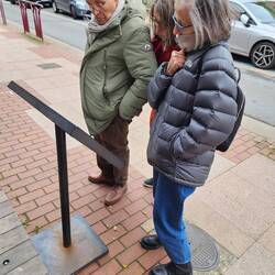 Aziz, Marie-The and Sylvie perusing the menu
