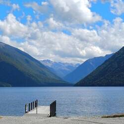 Lake Rotoiti bei der Ankunft in Saint Arnaud