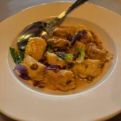 Agnolotti with mortadella