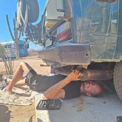 Nicht viel Platz hier, trotz recht viel Bodenfreiheit