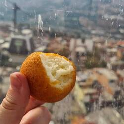 The bunuelo (cheesy dough balls) are a Colombian Christmas staple