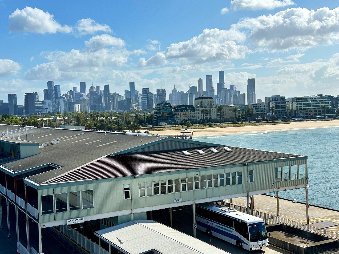 The city, around 9am, from the ship