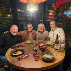 Wal, Isabelle, Sylvie and Abdel for dinner at “Kanailles restaurant”