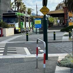 The tram ends at Station Pier