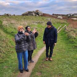On the way to see the menhir.