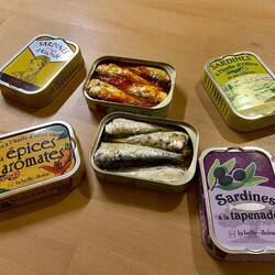 Sardines for dinner. They cost a kings fortune
