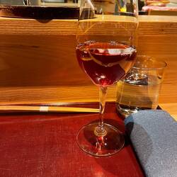 Seasonal sake cherry, red rice, sweet then dry