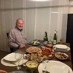 Fabulous sea food dinner that Jean-Jacques and Ghislaine prepared