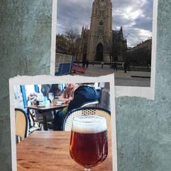 Pincho op het plein bij de kathedraal