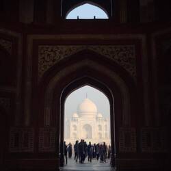 Erster Blick auf das berühmte Bauwerk
