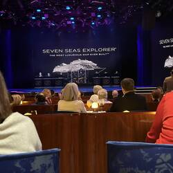 2 deck level theatre for lectures, movies and performances.