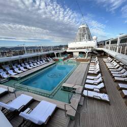 Pool area and popular bar on deck 10.