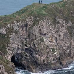 The boys above the sea arch