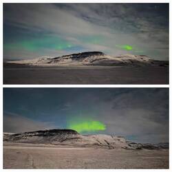 At last. A weak Aurora, but we could see it without a camera!