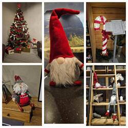 Christmas decor in the hotel.