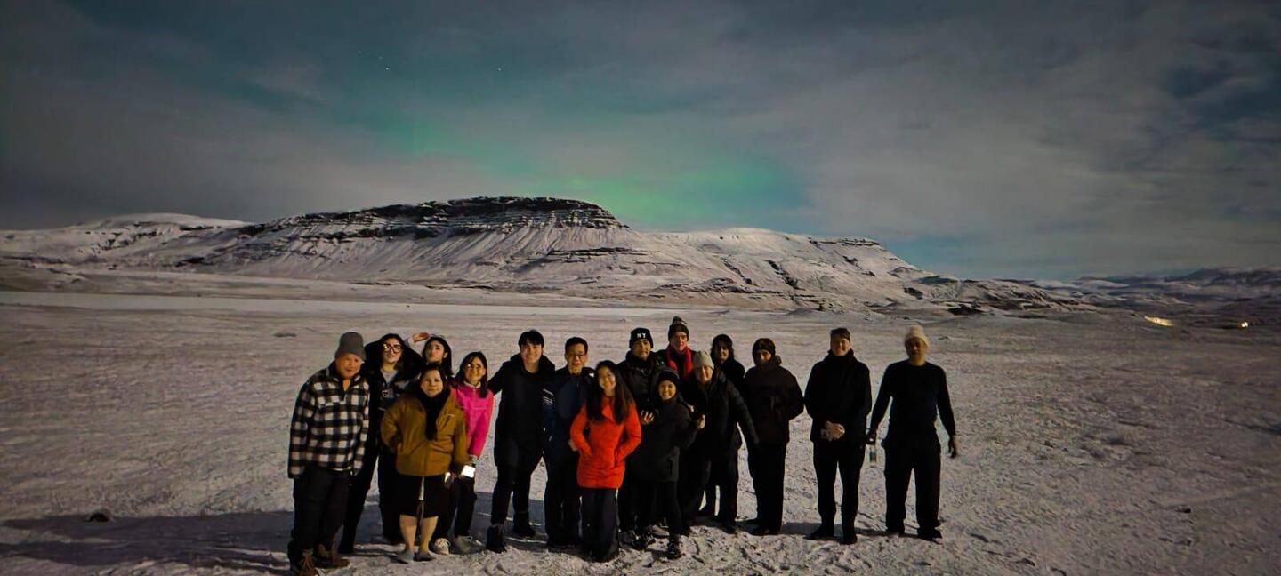 Our first sighting. Group photo.